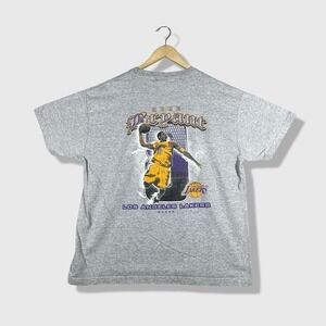 County Seat Kobe Bryant Lakers T Shirt Mens Large Gray 2003 NBA Playoffs Vintage